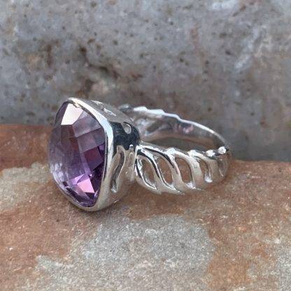 Amethyst Breeze Sterling Ring - GLE-Good Living Essentials