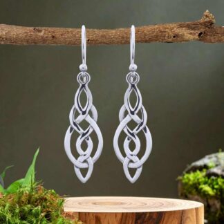 an image of a pair of Marquise-Shape Celtic Knot Earrings