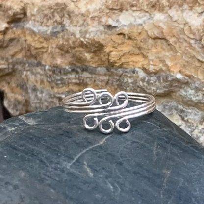 Sterling Waves Toe Ring