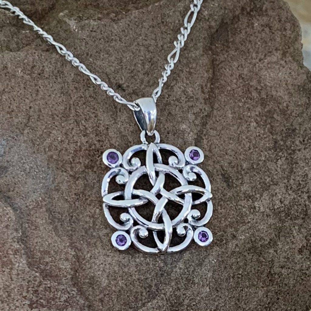 Celtic Knot & Amethyst Pendant - GLE-Good Living Essentials