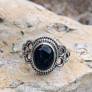 Black Onyx Circle Ring