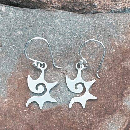 Modern Silver Starburst Earrings