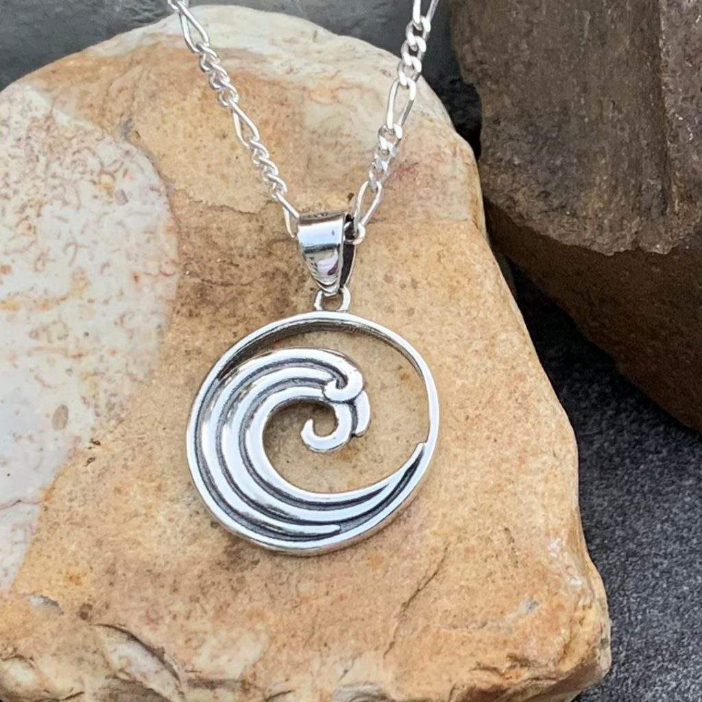 Sterling Ocean Wave Pendant - GLE-Good Living Essentials