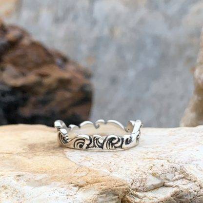 Sterling Silver Waves Ring