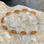 Amber & Sterling Marquise Bracelet
