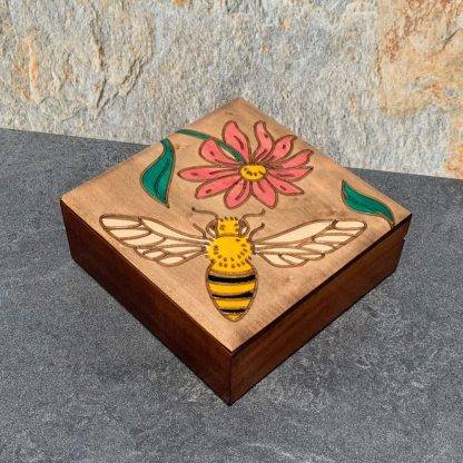 Bee & Pink Flower Box