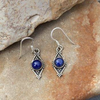 Lapis & Silver Teardrop Earrings - GLE-Good Living Essentials