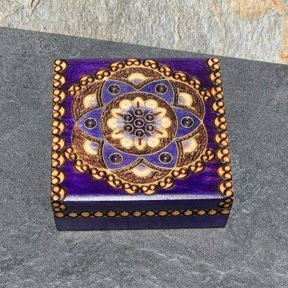 Handcrafted Purple Flower Box
