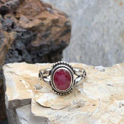 Ruby & Sterling Silver Ring