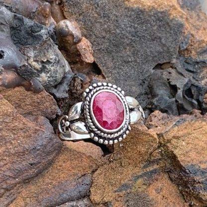Ruby & Sterling Silver Ring