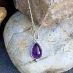 Amethyst Petite Teardrop Pendant
