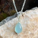 Aqua Chalcedony TeardropPendant