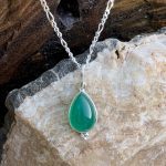Petite Teardrop Green-Onyx Pendant