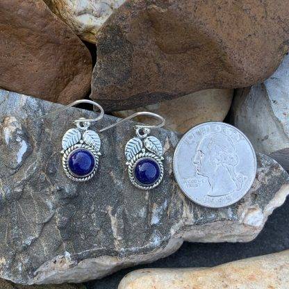 Lapis Lazuli Leaf Earrings
