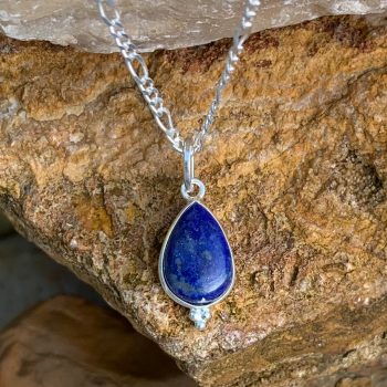 Petite Teardrop Lapis Pendant