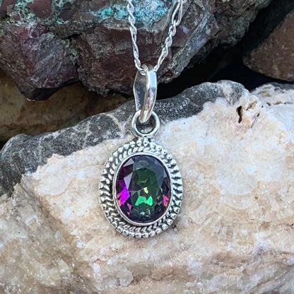 Mystic Topaz Oval Pendant - GLE-Good Living Essentials