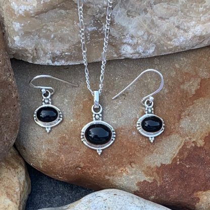 Oval Black Onyx Set