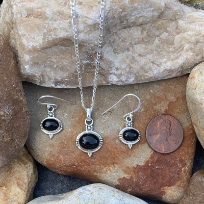 Oval Black Onyx Set