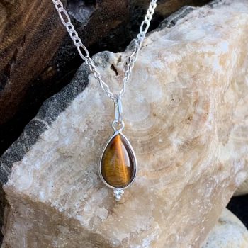 Tiger's Eye Teardrop Pendant