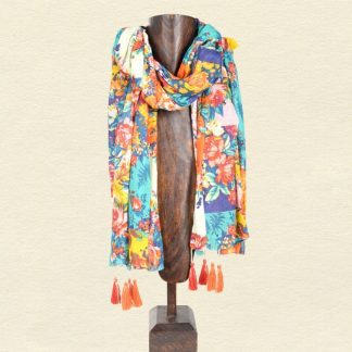Cotton Scarf Patchwork Floral Style