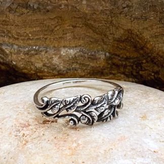 Sterling Climbing Leaves Ring
