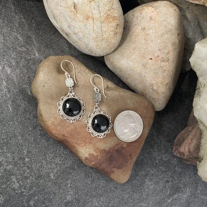 Ajoure Black Agate Earrings