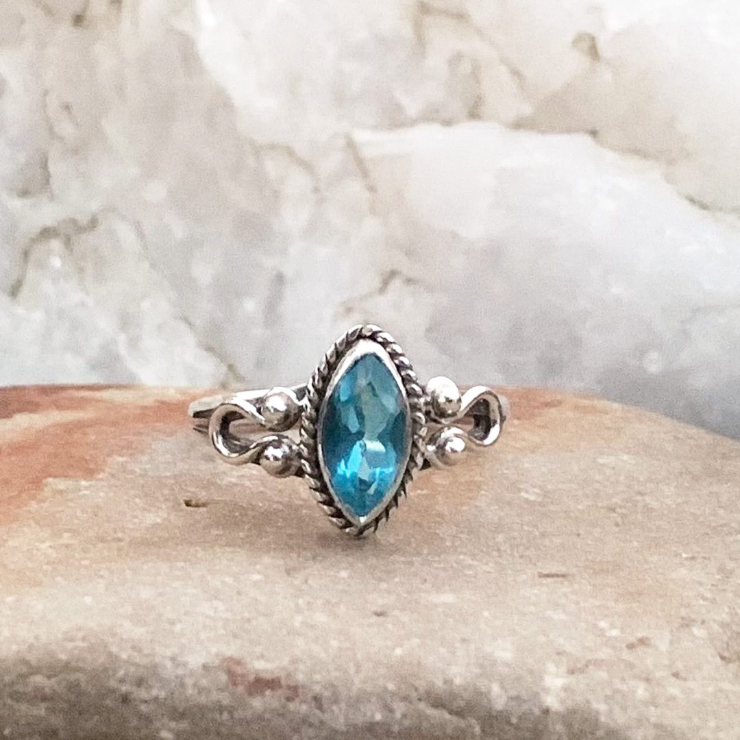 Blue Topaz Marquise Ring - GLE-Good Living Essentials