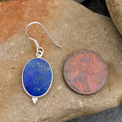 Oval Lapis Lazuli Earrings