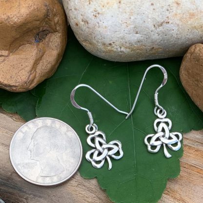 Sterling Shamrock Trinity Earrings