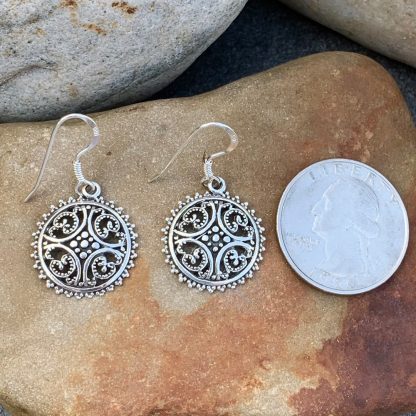 Sterling Silver Sunburst Earrings