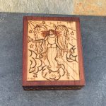 Handcrafted Sepia Angel Wooden Box