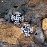 Celtic Knot Cross Earrings