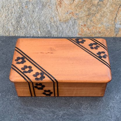 Handcrafted Pawprint Rectangle Box