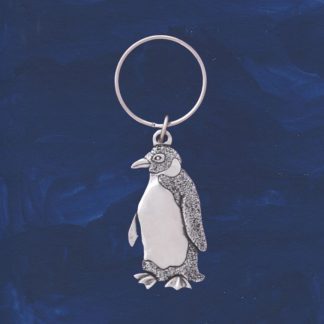 Penguin Lover Pewter Keychain