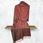 Red & Grey Paisley Shawl/Scarf
