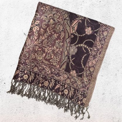 Plum & Pink Paisley Shawl/Scarf