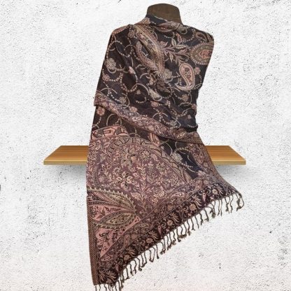 Plum & Pink Paisley Shawl/Scarf