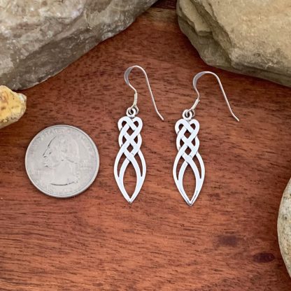 Elongated Celtic Sterling Earrings