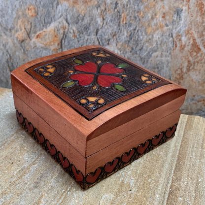 Handcrafted Four Hearts Box