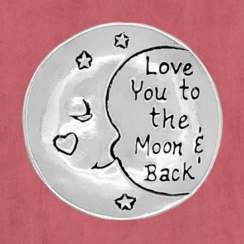 Small Pewter Bowl with Moon and Hearts Design
