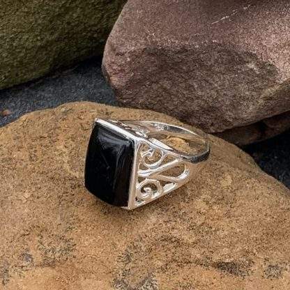 Signet Style Black Onyx Ring
