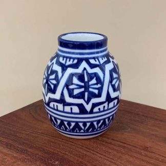Moroccan Fes Blue Vase
