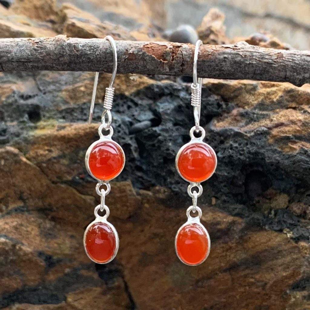 Sterling Carnelian Double Dangle Earrings Gle Good Living Essentials 3818