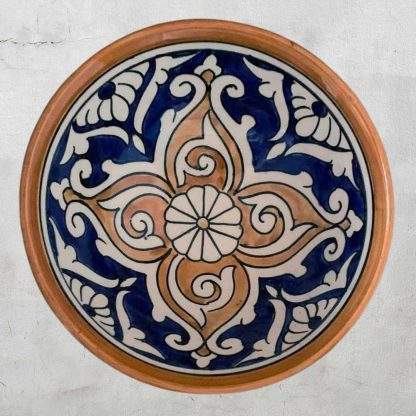 Cobalt & Saffron Moroccan-Pottery Bowl