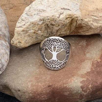 Silver Celtic Tree of Life Ring