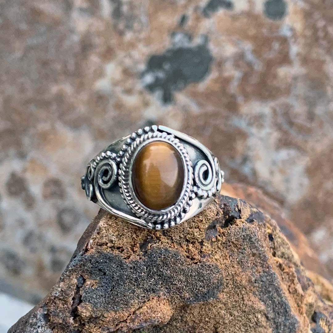 Buy Original Tiger Eye Gemstone Ring, 925 Sterling Silver Ring, Statement  Ring, Women's Ring, Gift for Love, Anniversary Gift, Gifts for Her Online  in India - Etsy