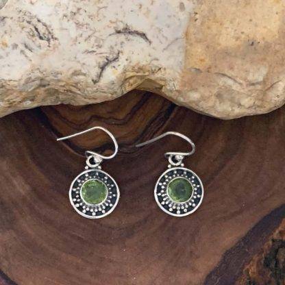 August Birthstone Sterling Earrings/glesilver.com