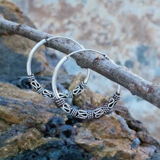Sterling Silver Bali Wrapped Hoops