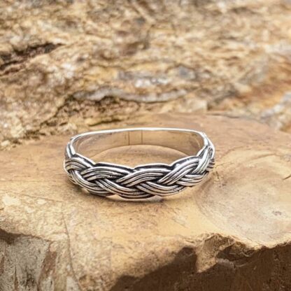 sterling silver braided band