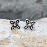 Four Petal Flower Stud-Earrings